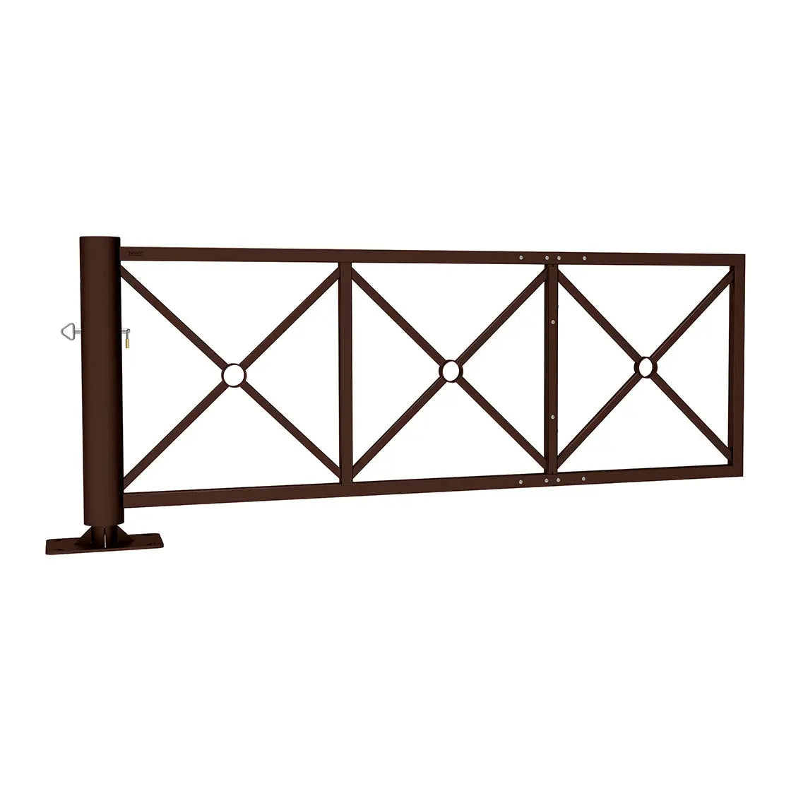 Barrière tournante déco 2 662 mm, coloris Marron 8017