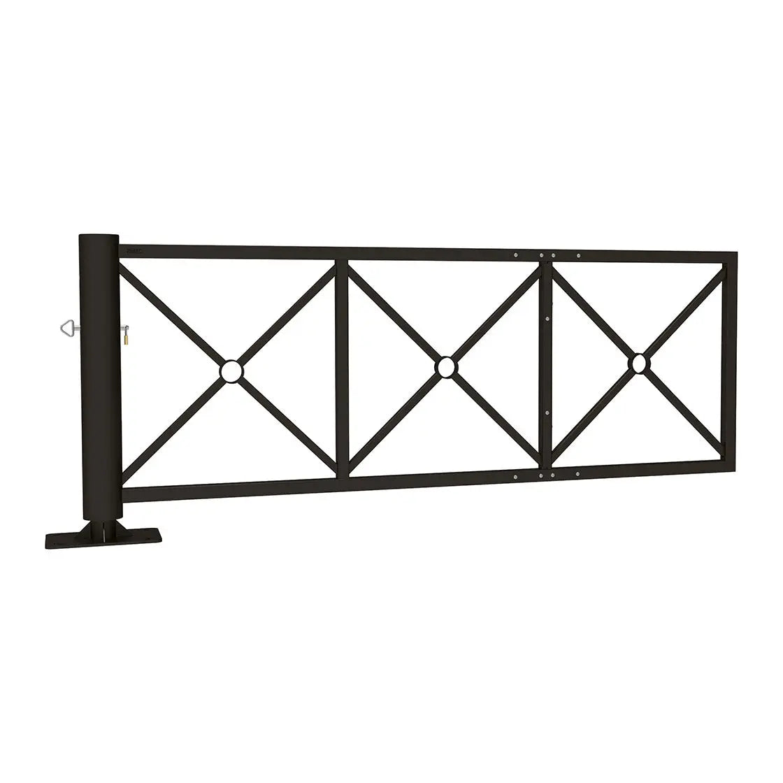 Barrière tournante déco 2 662 mm, coloris Noir RAL 9005