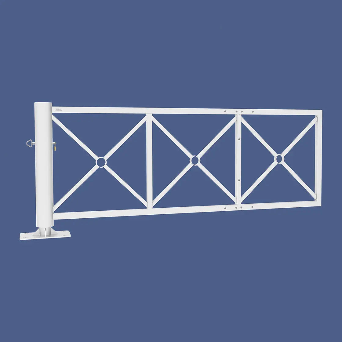 Barrière tournante déco 2 662 mm, coloris Blanc