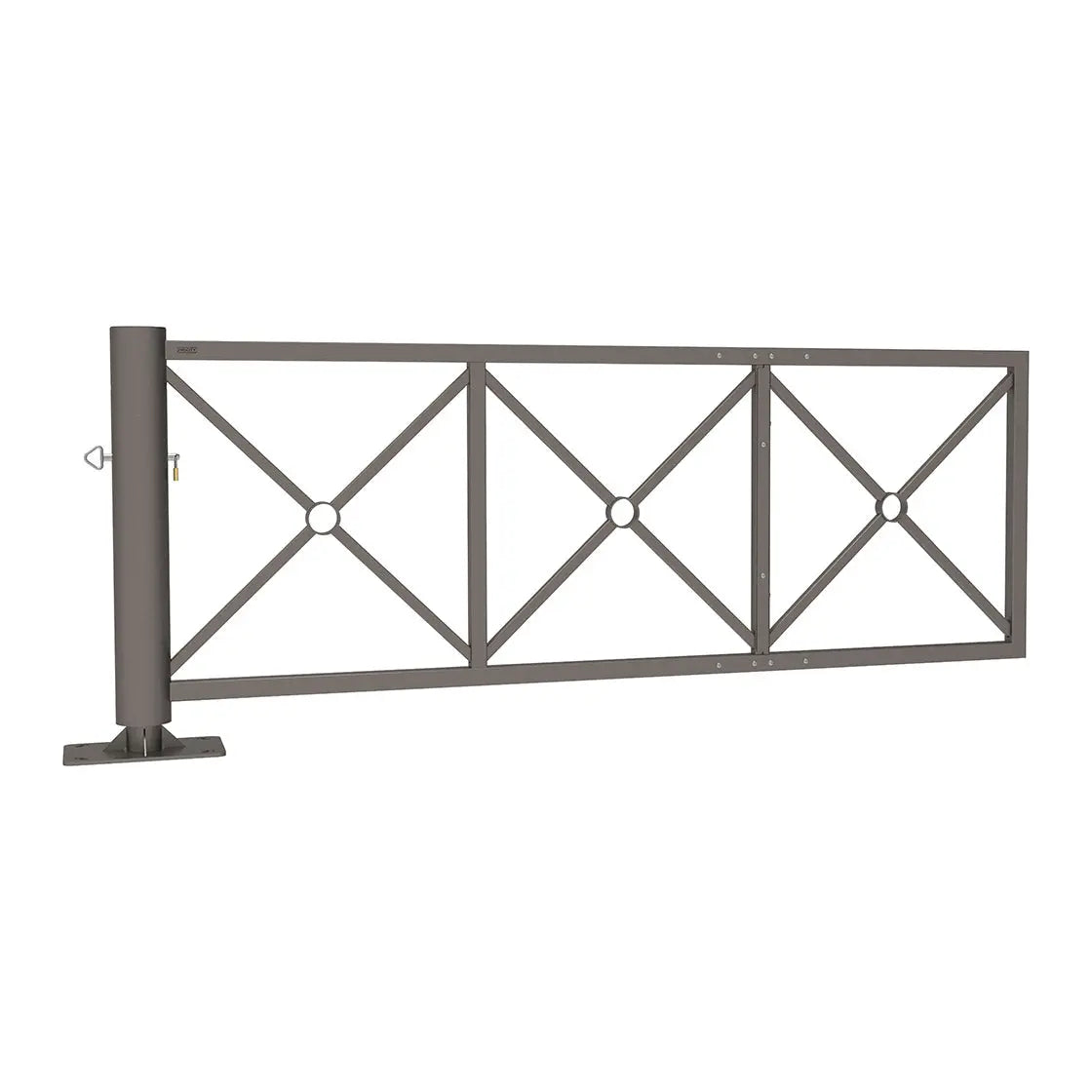 Barrière tournante déco 2 662 mm, coloris Gris city