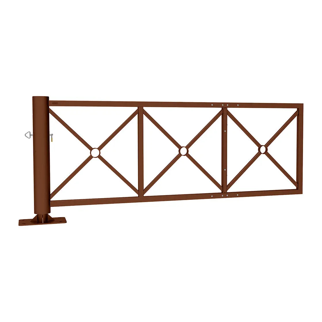 Barrière tournante déco 2 662 mm, coloris Effet corten