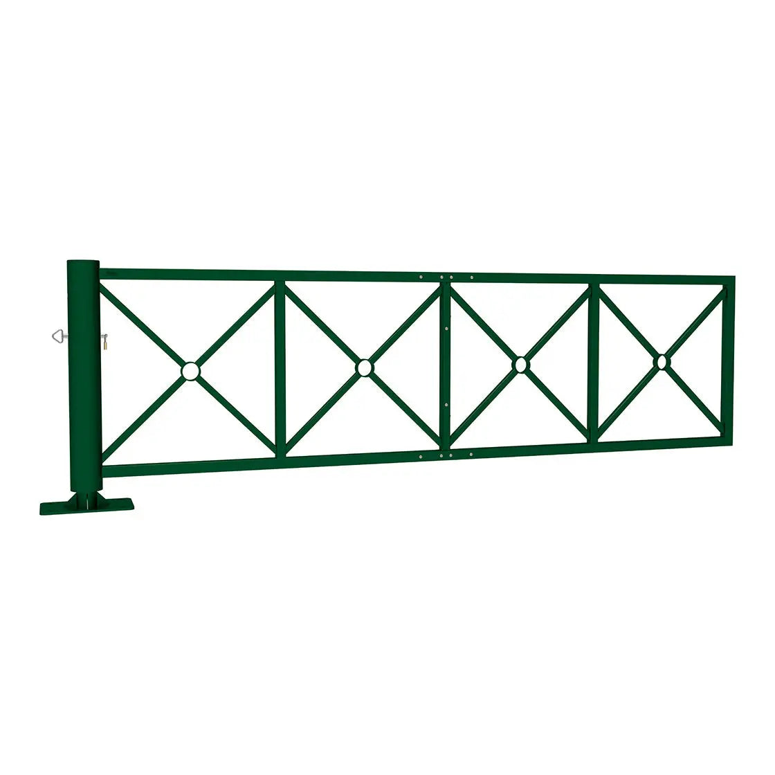 Barrière tournante déco 3 502 mm, coloris Vert RAL 6005