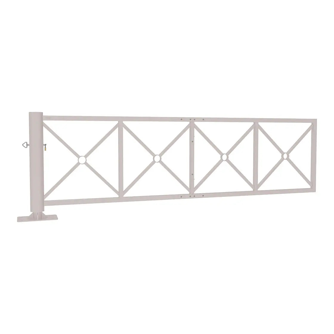 Barrière tournante déco 3 502 mm, coloris Gris RAL 7044