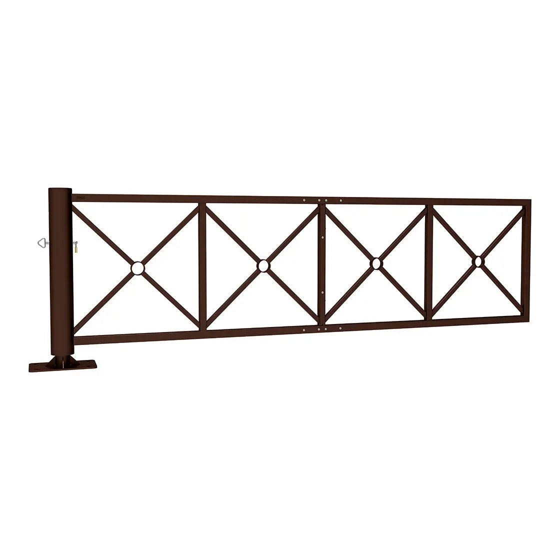 Barrière tournante déco 3 502 mm, coloris Marron 8017