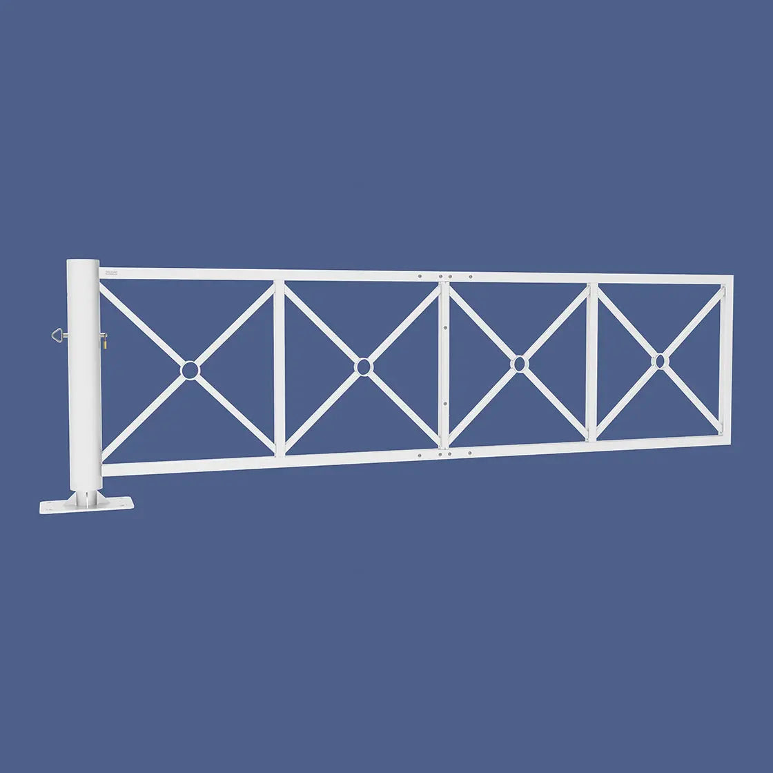 Barrière tournante déco 3 502 mm, coloris Blanc