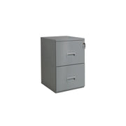 Classeur 2 tiroirs pour dossiers suspendus gris clair RAL 7035, meuble de classement bas
