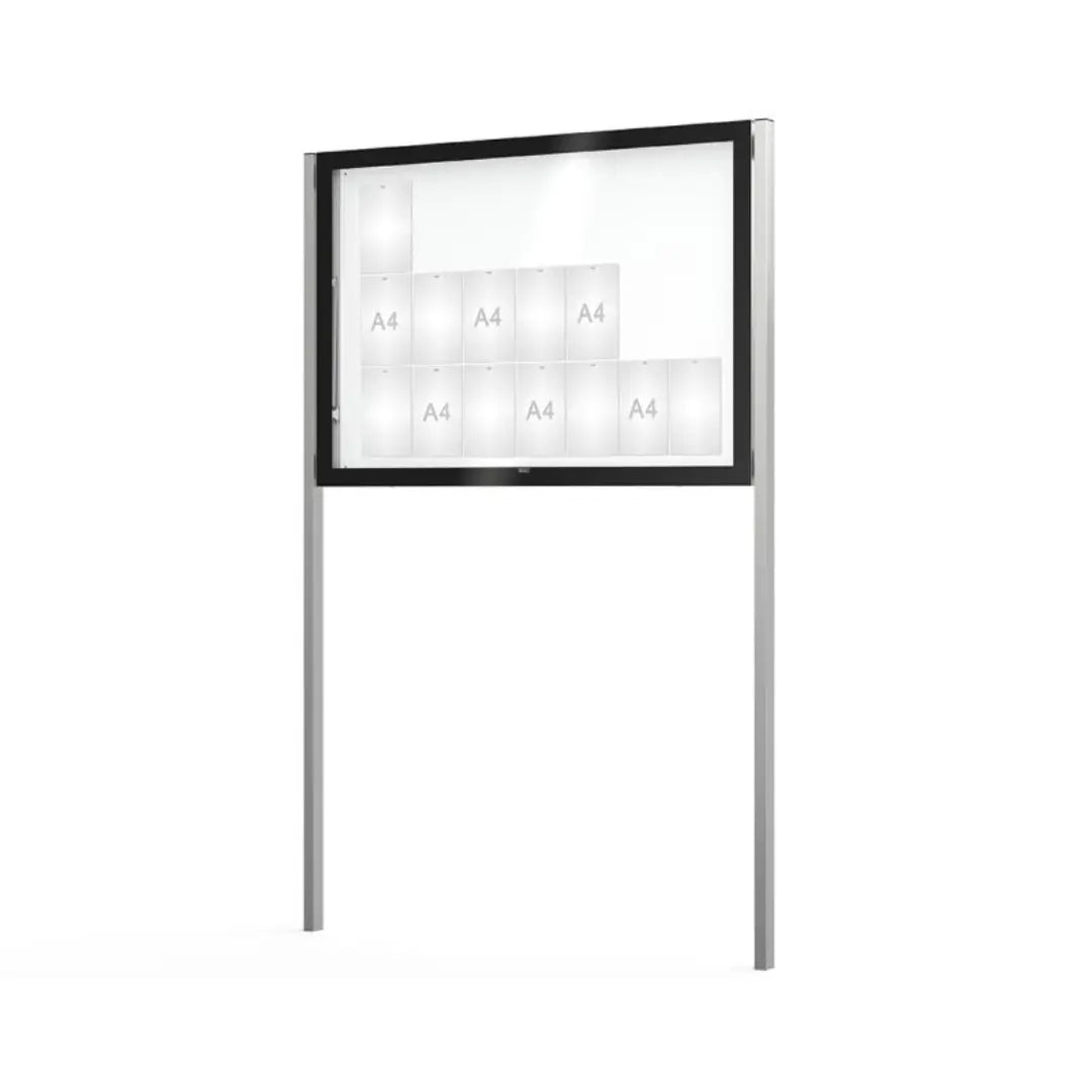 Vitrine d'affichage Edge sur poteaux - France Collectivités