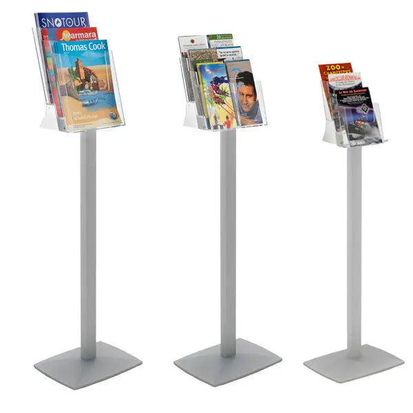 Présentoir porte brochures cristal sur pied france collectivités