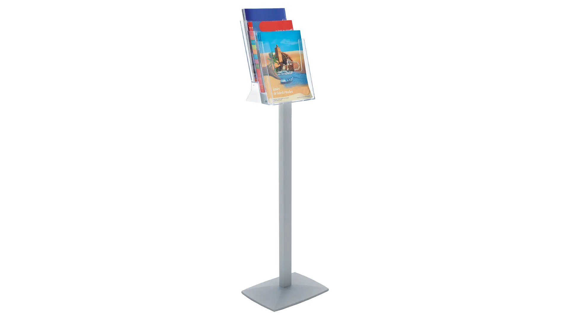 Présentoir porte brochures cristal sur pied france collectivités