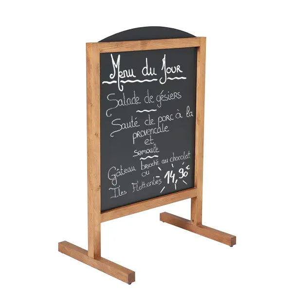 Panneau ardoise vertical magnétique pieds bois france collectivités