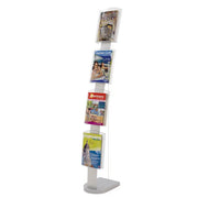 Présentoir brochures 4 cases A4 Arc alu design-métallic france collectivités