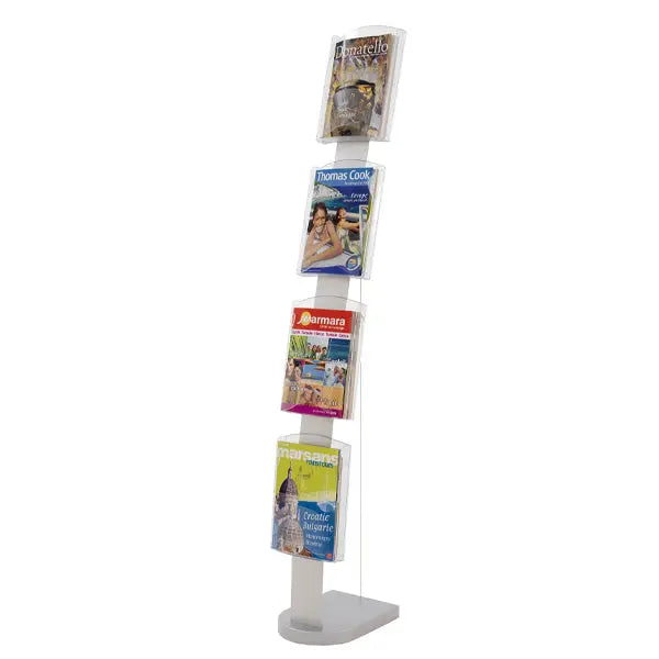 Présentoir brochures 4 cases A4 Arc alu design-métallic france collectivités