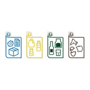 Kit de 4 autocollants pour tri sélectif
