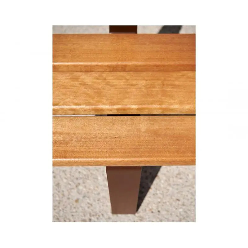 Banc Riga extérieur avec lames en bois exotique finition acajou