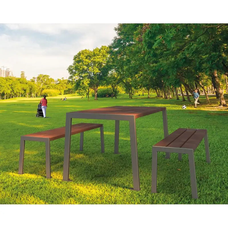 Table de pique-nique Silaos® acier et plastique recyclé