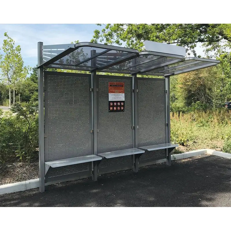 Abribus Conviviale® avec bardages acier - France Collectivités