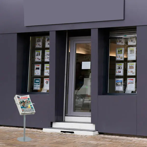 Porte-journaux et magazines A3 + sur pied france collectivités