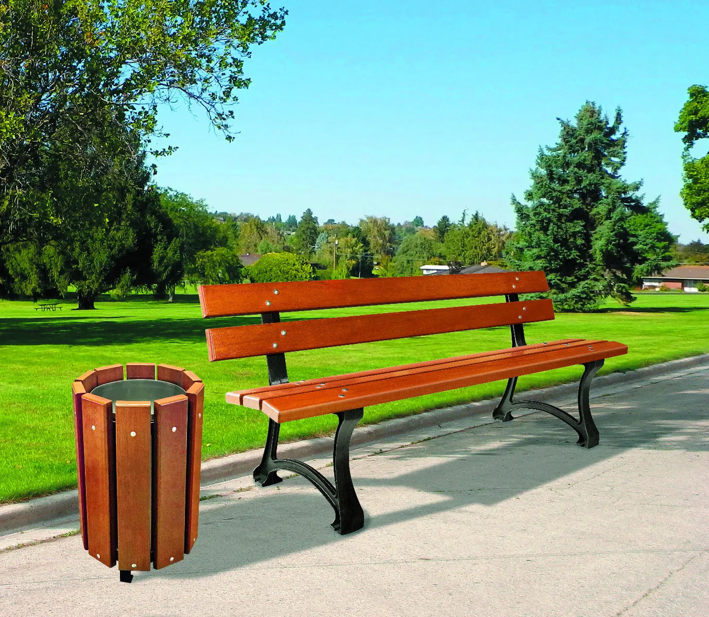 Corbeille ronde en bois 48L Vigo