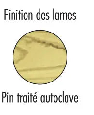 Corbeille ronde en bois pin 48L Trèves france collectivités