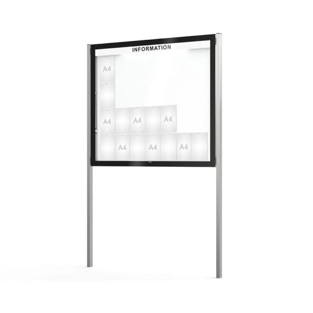 Vitrine d'affichage Edge sur poteaux - France Collectivités