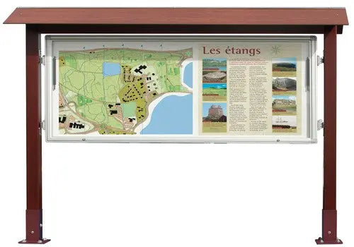 Vitrine aluminium et bois simple face Procity