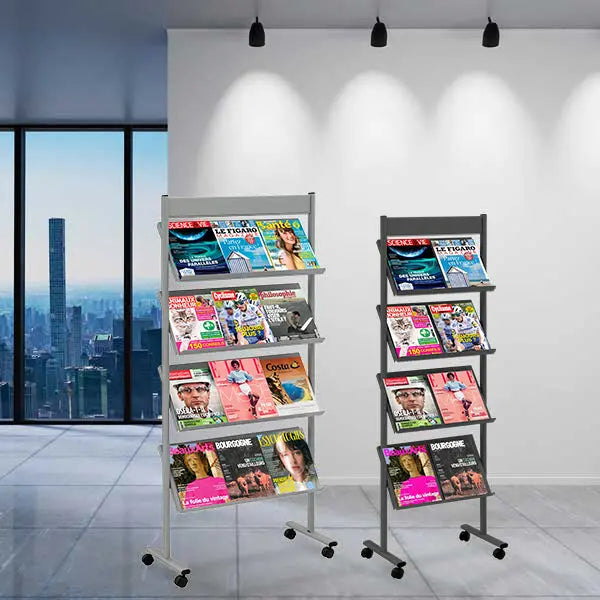 Présentoir mobile pour brochures et journaux france collectivités