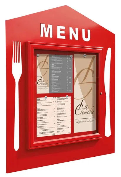 Vitrine Restaurant Menu carré france collectivités