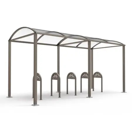 Abri vélos voûte "M" bardage polycarbonate Procity