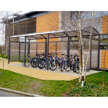 Abri vélos voûte "M" bardage polycarbonate Procity