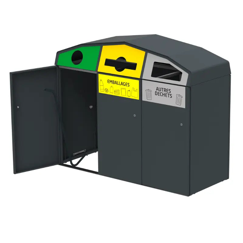 Bras de manutention de déchargement pour point de tri sélectif Trirok