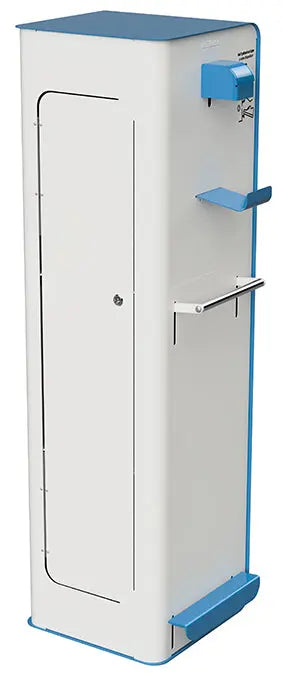 Borne de désinfection des mains à pédale / à poignée pour bidon 5L sur pied Cubagel Rossignol