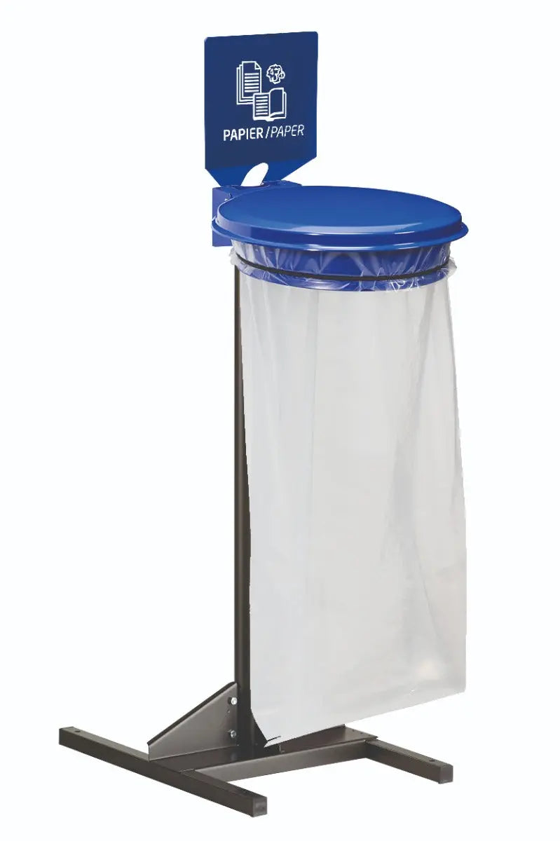 Kit sur socle support sac 110L avec couvercle COLLECMUR Rossignol