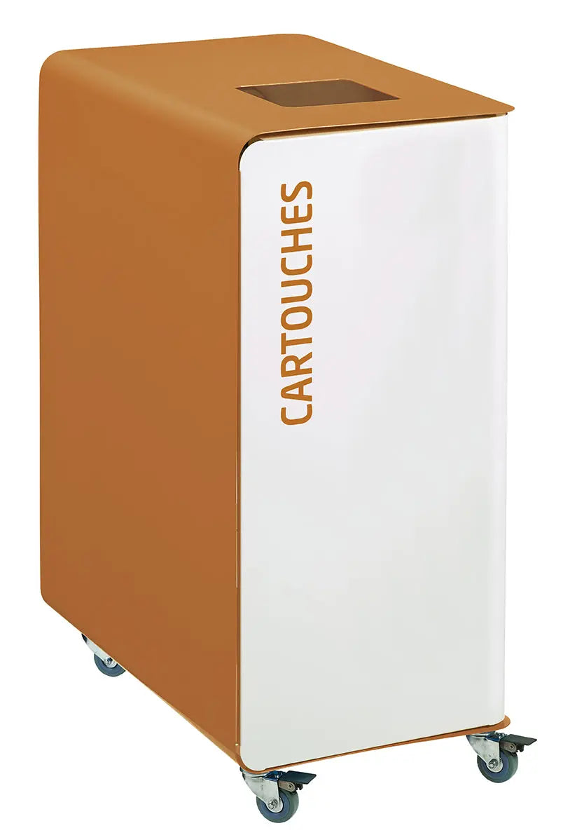 Corbeille pour tri sélectif support sac sur glissière 75L et 90L Cubatri - France Collectivités