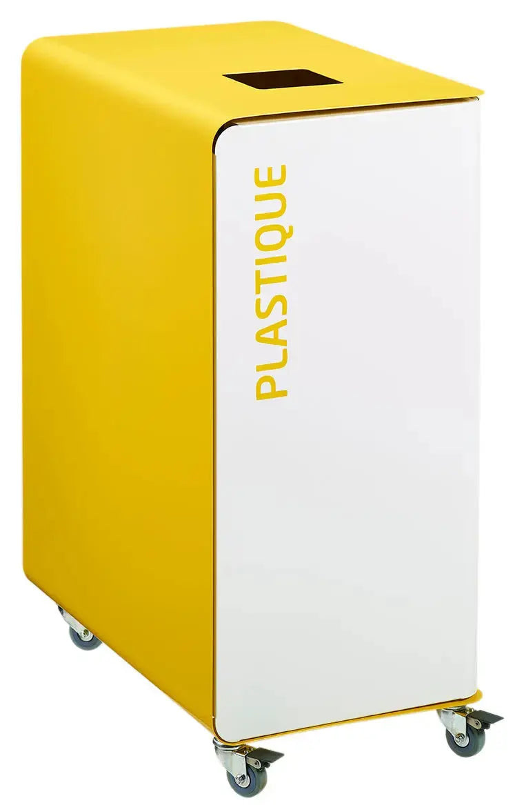 Corbeille pour tri sélectif support sac sur glissière 75L et 90L Cubatri - France Collectivités