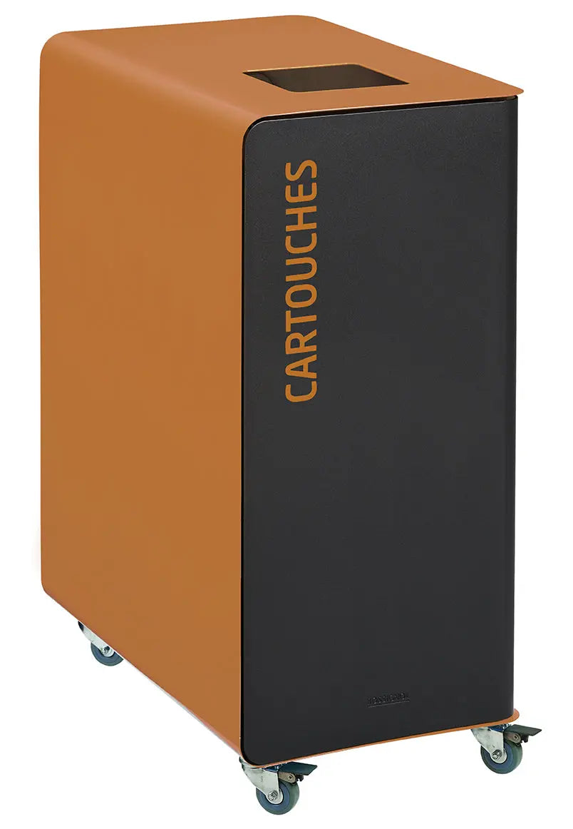 Corbeille pour tri sélectif support sac sur glissière 75L et 90L Cubatri - France Collectivités