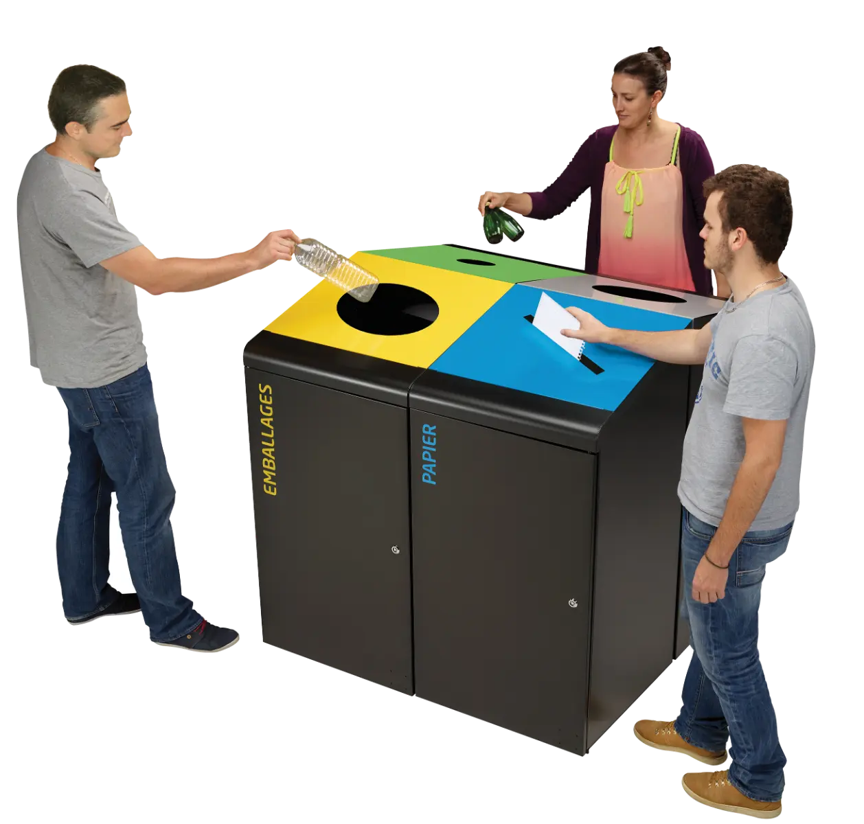 Borne de tri sélectif 120 litres Tripoz Rossignol