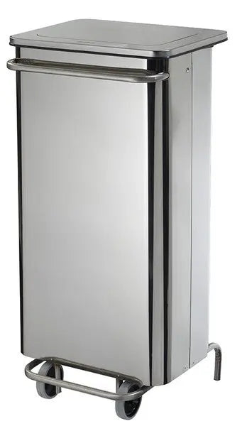 Poubelle mobile à pédale inox Rossignol