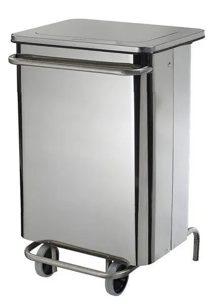 Poubelle mobile à pédale inox Rossignol