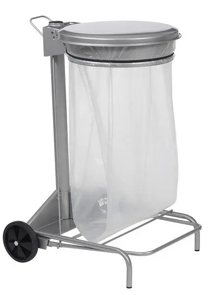 Support sac mobile à pédale collecroule 50 Litres france collectivités