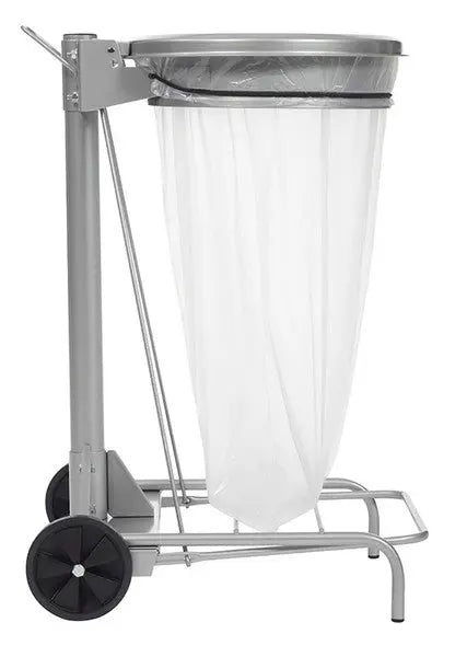 Support sac mobile à pédale collecroule 50 Litres france collectivités