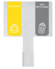 Plaque signalétique et stickers pour poubelle Citwin blanc