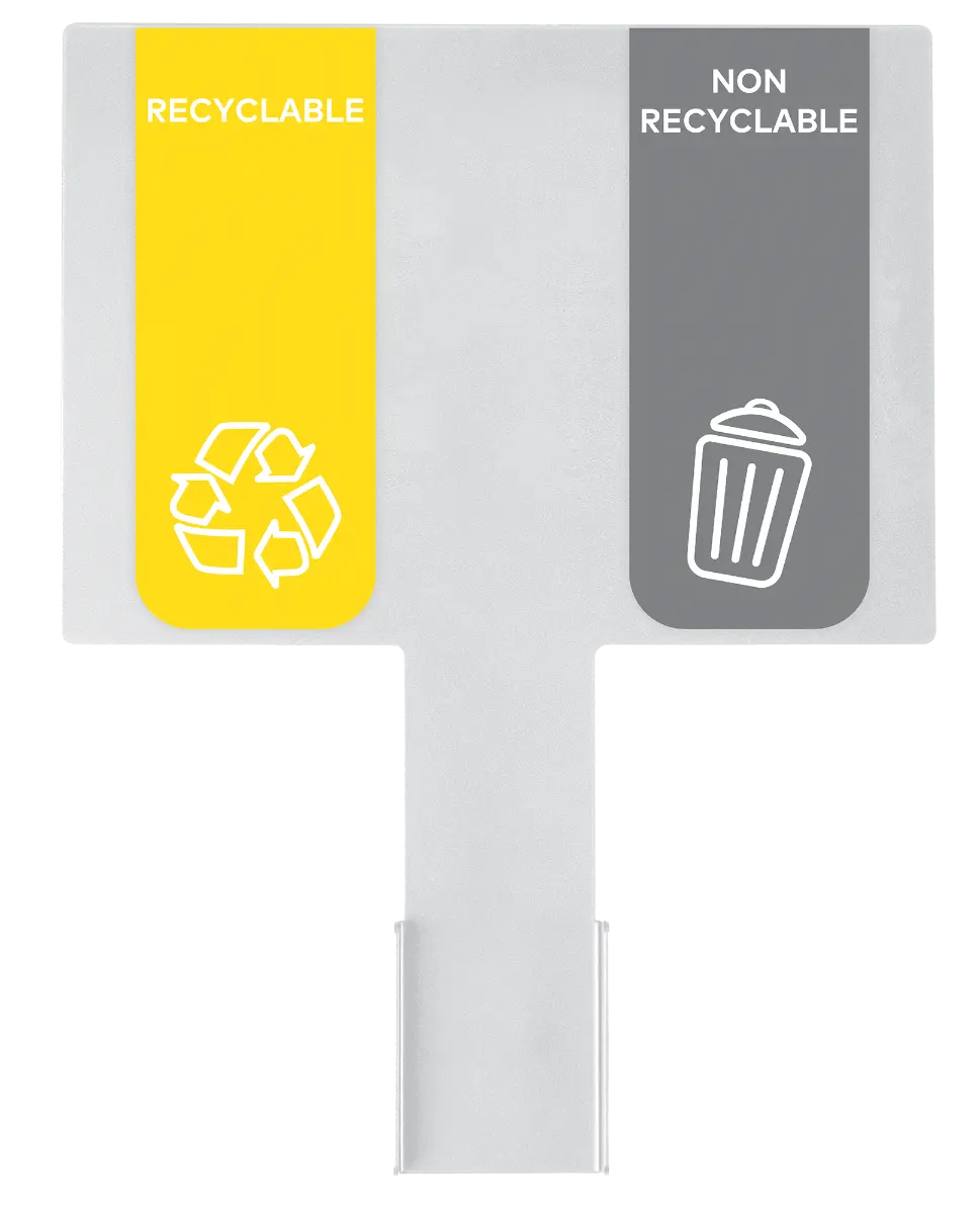 Plaque signalétique et stickers pour poubelle Citwin blanc