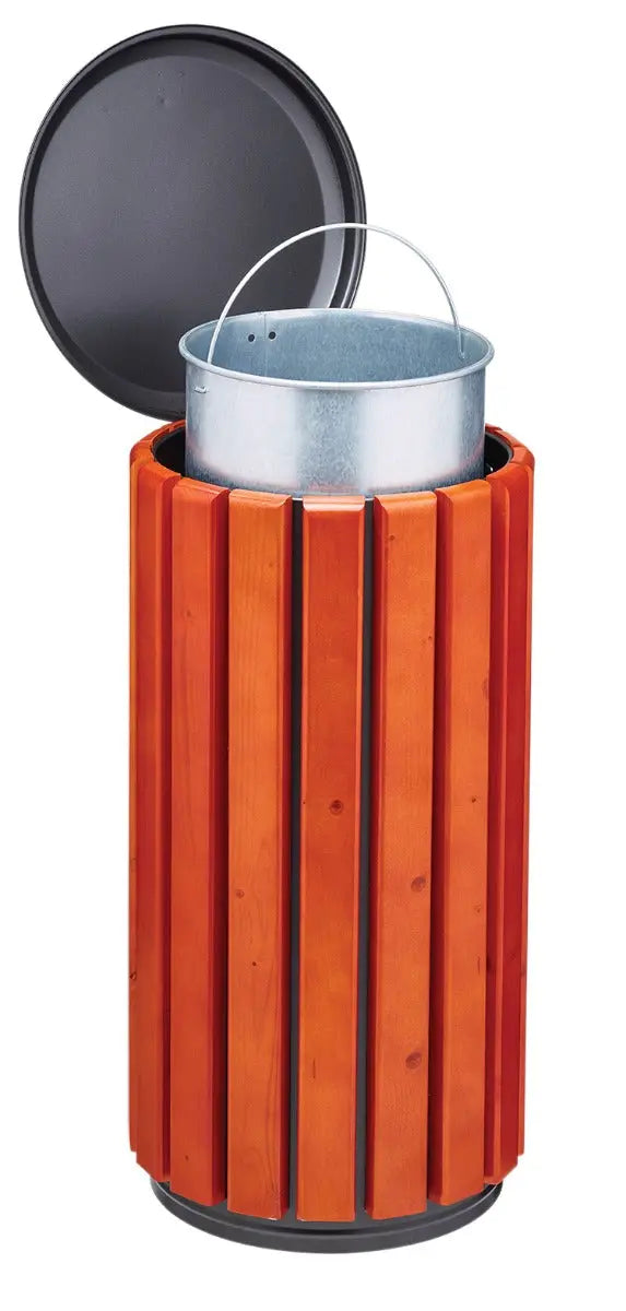 Corbeille bois zéno Protec 80 Litres à poser ou à fixer Rossignol