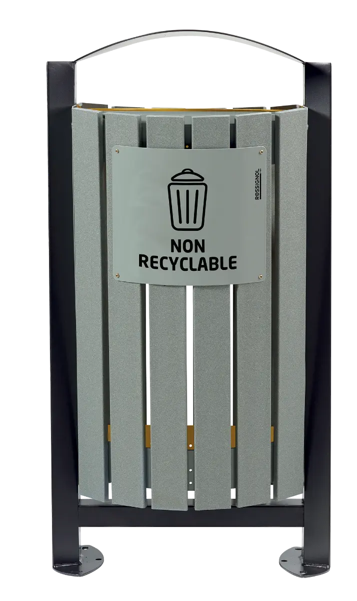 Corbeille Arkéa etik 2 x 60 litres sur pied Rossignol