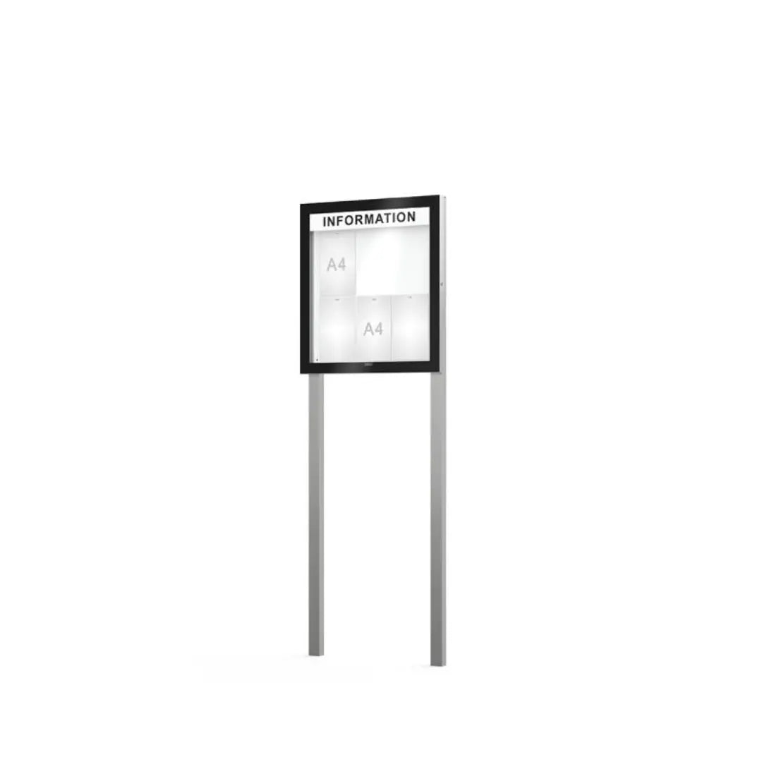 Vitrine d'affichage Edge sur poteaux - France Collectivités