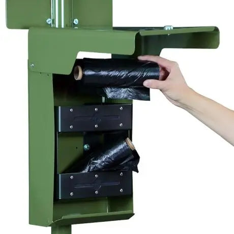 Borne de propreté hygiène canine Hygeca sur poteau - 400 sacs / 2 rouleaux Rossignol