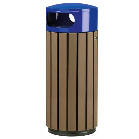 Corbeille zéno érik 60L bleu et marron