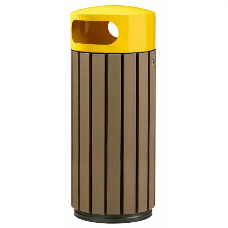 Corbeille zéno érik 60L jaune et marron
