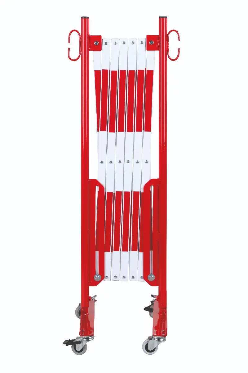 barrière extensible rouge-blanc 3,6m avec rouleau - France Collectivités