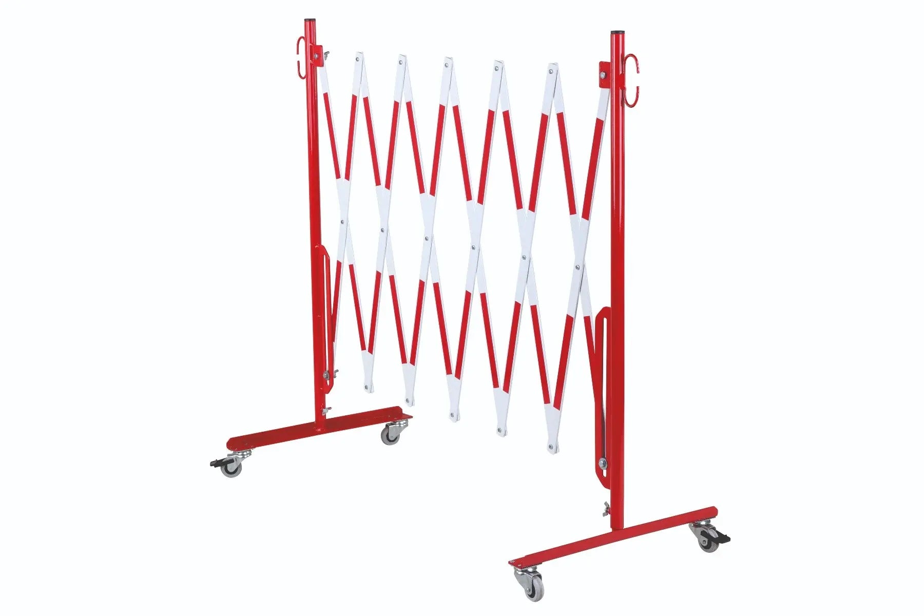 barrière extensible rouge-blanc 3,6m avec rouleau - France Collectivités